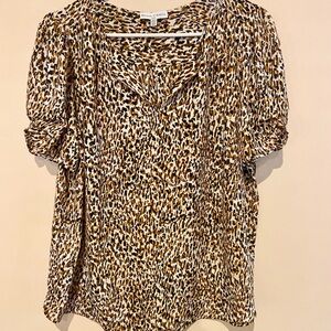 Madison d’amelie blouse top browns and white XL